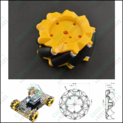 1 Piece Left 80mm Mecanum Wheel Omni-directional In Pakistan