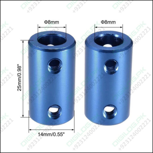 1 Piece Rigid Shaft Coupler 8x8mm 8mm To Bore Coupling Set