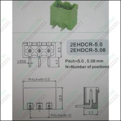 10 Pin Connector Pcb Mount Right Angle Bent Screw Terminal