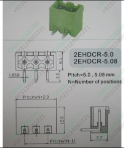 10 Pin Connector Pcb Mount Right Angle Bent Screw Terminal