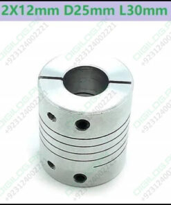 12x12mm Aluminum Flexible Coupling D25mm L30mm