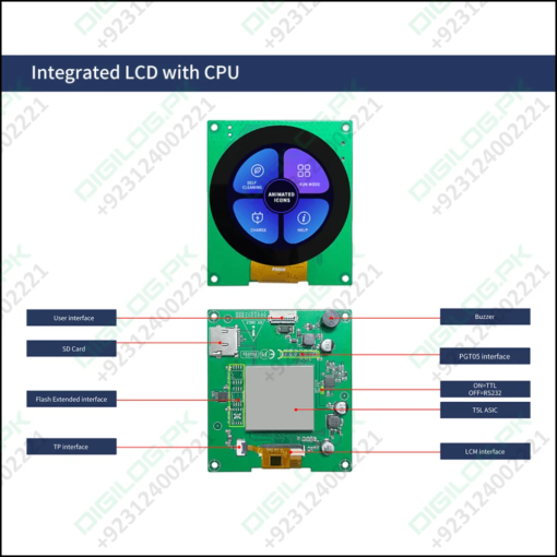 2.1 Inch Circular Smart Lcd Dmg48480c021_03wtc Commercial