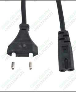 2 Prong Ac Power Cord 1 Meter Long In Pakistan