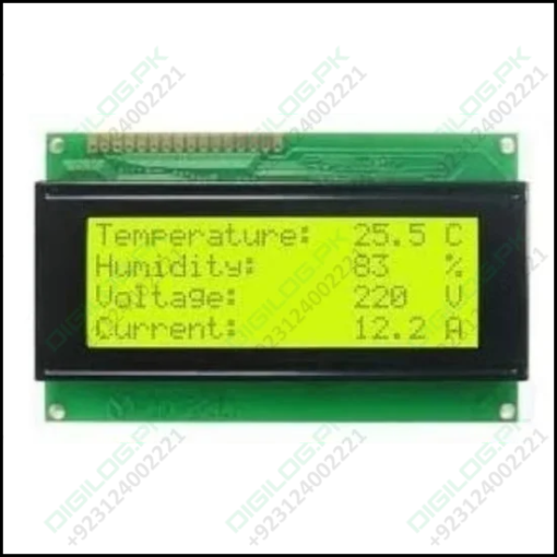 2004a Lcd 20x4 Character Green Backlight