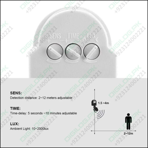 220V Automatic Infrared PIR LED Motion Sensor Detector