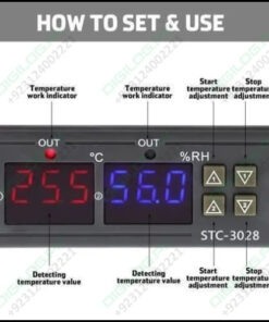 220v Stc-3028 Temperature Humidity Control Thermometer