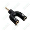 3.5mm Audio Jack To Headphone Microphone Splitter Converter