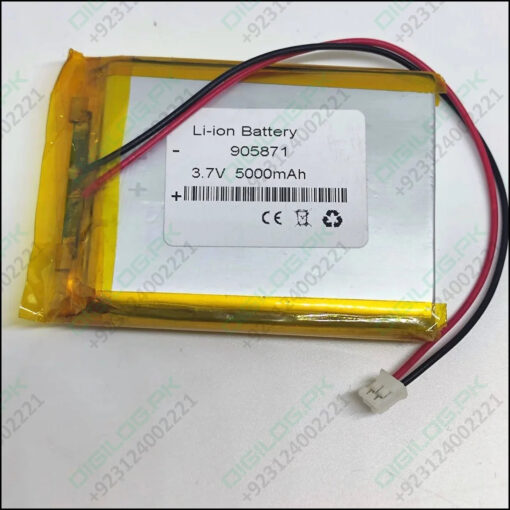 3.7v 5000mah Lithium-ion Battery With Jst 2.0mm Connector