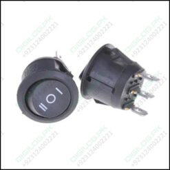 3 Position On/off/on Round Rocker Switch Circular Black For