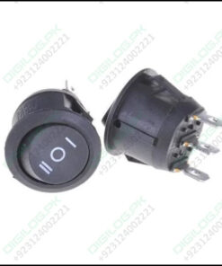 3 Position On/off/on Round Rocker Switch Circular Black For