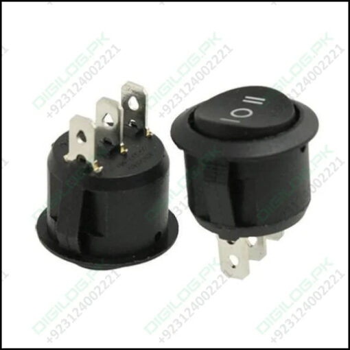 3 Position On/off/on Round Rocker Switch Circular Black For