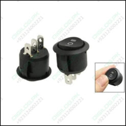 3 Position On/off/on Round Rocker Switch Circular Black For