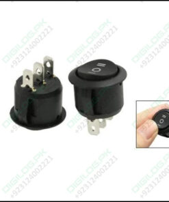 3 Position On/off/on Round Rocker Switch Circular Black For