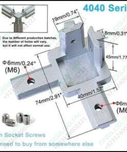 4040 Size 3 Way End Corner Bracket Connector For t Slot