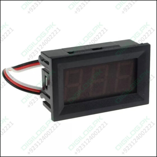 3 wire DC to 30V Red LED digital voltmeter module panel