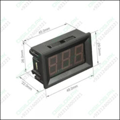 3 wire DC to 30V Red LED digital voltmeter module panel