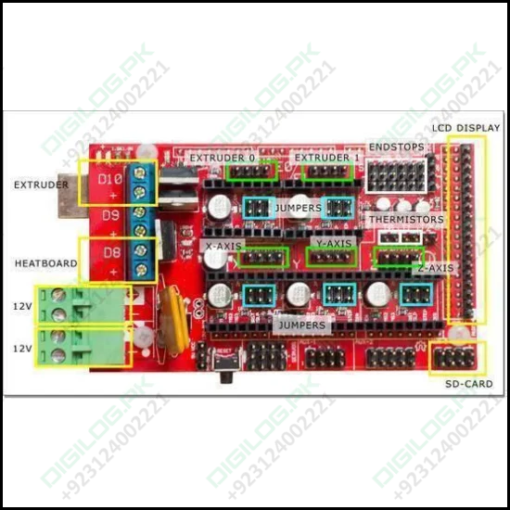 3d Printer Controller Board Ramps 1.4 Arduino Mega Shield