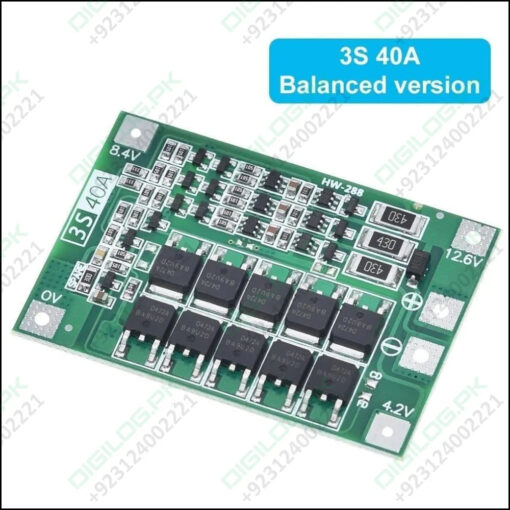 3s 40a Bms 11.1v 12.6v 18650 Lithium Battery Protection