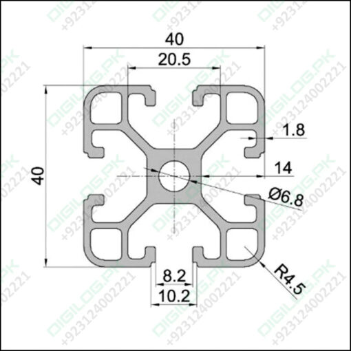 4040 Aluminium Profile Extrusion For Cnc And 3d Printer 1