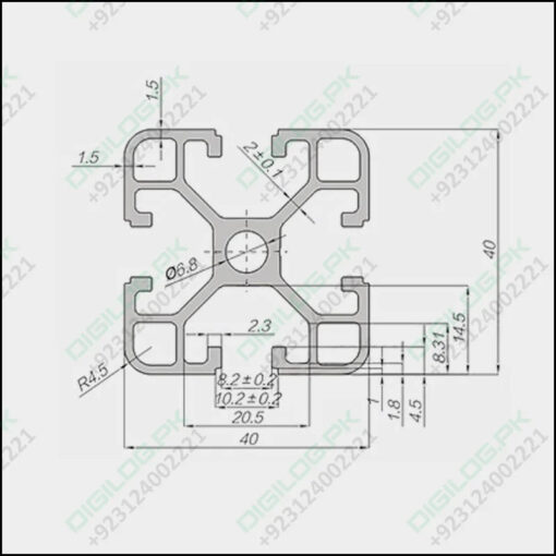 4040 Aluminium Profile Extrusion For Cnc And 3d Printer 1