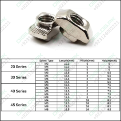 40xM4 T Nuts NUT Sliding Nut Hammer Drop In Fasten Connector