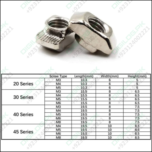 40xM4 T Nuts NUT Sliding Nut Hammer Drop In Fasten Connector