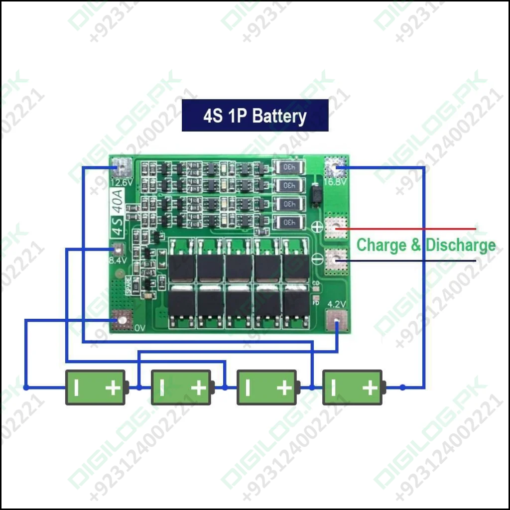 4s Bms 40a Li-ion Battery Protection Board Balanced Version