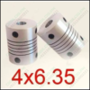 4x6.35mm Flexible Coupling Shaft