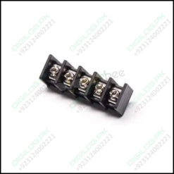 5 Pin Terminal Block Connector Straight Through Hole Black