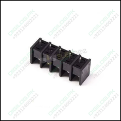 5 Pin Terminal Block Connector Straight Through Hole Black