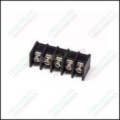 5 Pin Terminal Block Connector Straight Through Hole Black