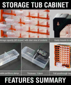 60 Drawer Plastic Component Storage Tools Box Makeup Jewelry