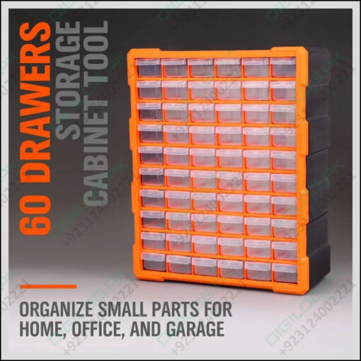 60 Drawer Plastic Component Storage Tools Box Makeup Jewelry