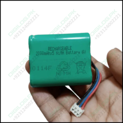 6v Battery 2000mah Ni-mh Pack Size Aa Rechargeable