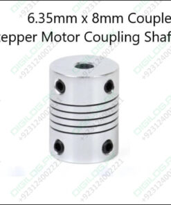 6X8 6.35mm X 8mm x 25mm Stepper Motor Flexible Coupling