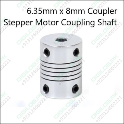 6X8 6.35mm X 8mm x 25mm Stepper Motor Flexible Coupling