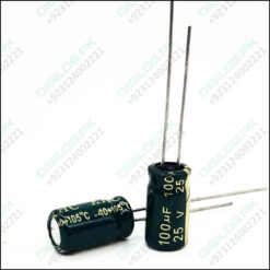 Aluminium 100uf 25v Electrolytic Polar Capacitor