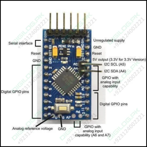 Arduino Pro Mini 3.3v 8mhz Atmega328p In Pakistan