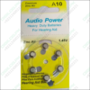 Audio Power-hearing Aid Batteries (pack Of 6 Cells) A10