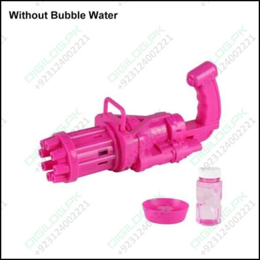 Automatic Gatling Bubble Gun Summer Soap Water Machine Kids