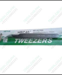 Black Vetus Tweezer Hrc40 Antistatic Stainless Steel Esd 15