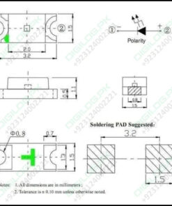 Blue Smd 1206 Led Super Bright Light Emitting Diode