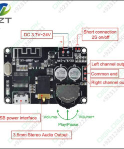 Bluetooth 5.0 Audio Receiver Board-controllable Volume In