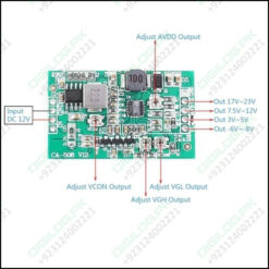 Ca-508 Boost Board Module Lcd Tcon Vgl Vgh Vcom Avdd 4