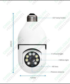 Camera V380 Pro E27 360 Degree Led Light 1080p Wireless