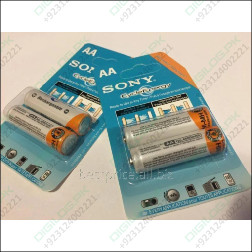 Clone 2 Pcs Sony Ni-mh Aa 1.2v 500mah To 1000mah