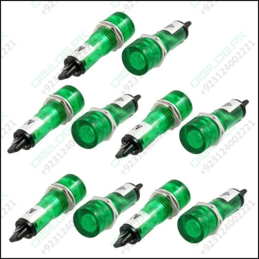 Dc 12v Recessed Green Pilot Light Signal Indicator Lamp