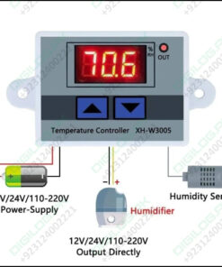 Digital Humidity Controller Xh-w3005 Adjustable 220v 10a