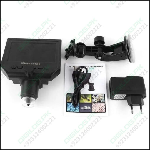 Digital Microscope 4.3in Hd Led 3.6mp 1-600x Continuous