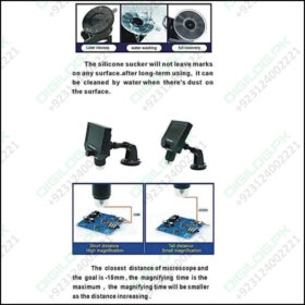 Digital Microscope 4.3in Hd Led 3.6mp 1-600x Continuous